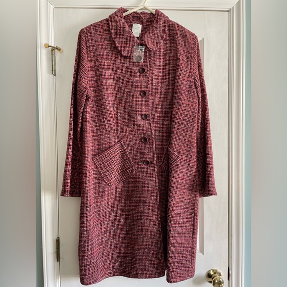 Garnet Hill Jackets & Blazers - Garnet Hill Chic Pink Tweed Coat